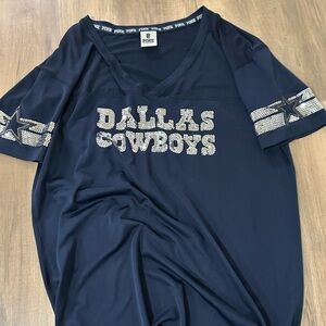 Victoria's Secret PINK Navy Mesh NFL Tee